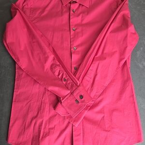 Express Vibrant Pink Casual Shirt